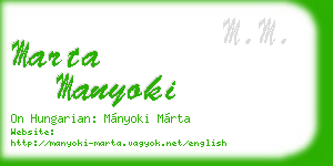 marta manyoki business card